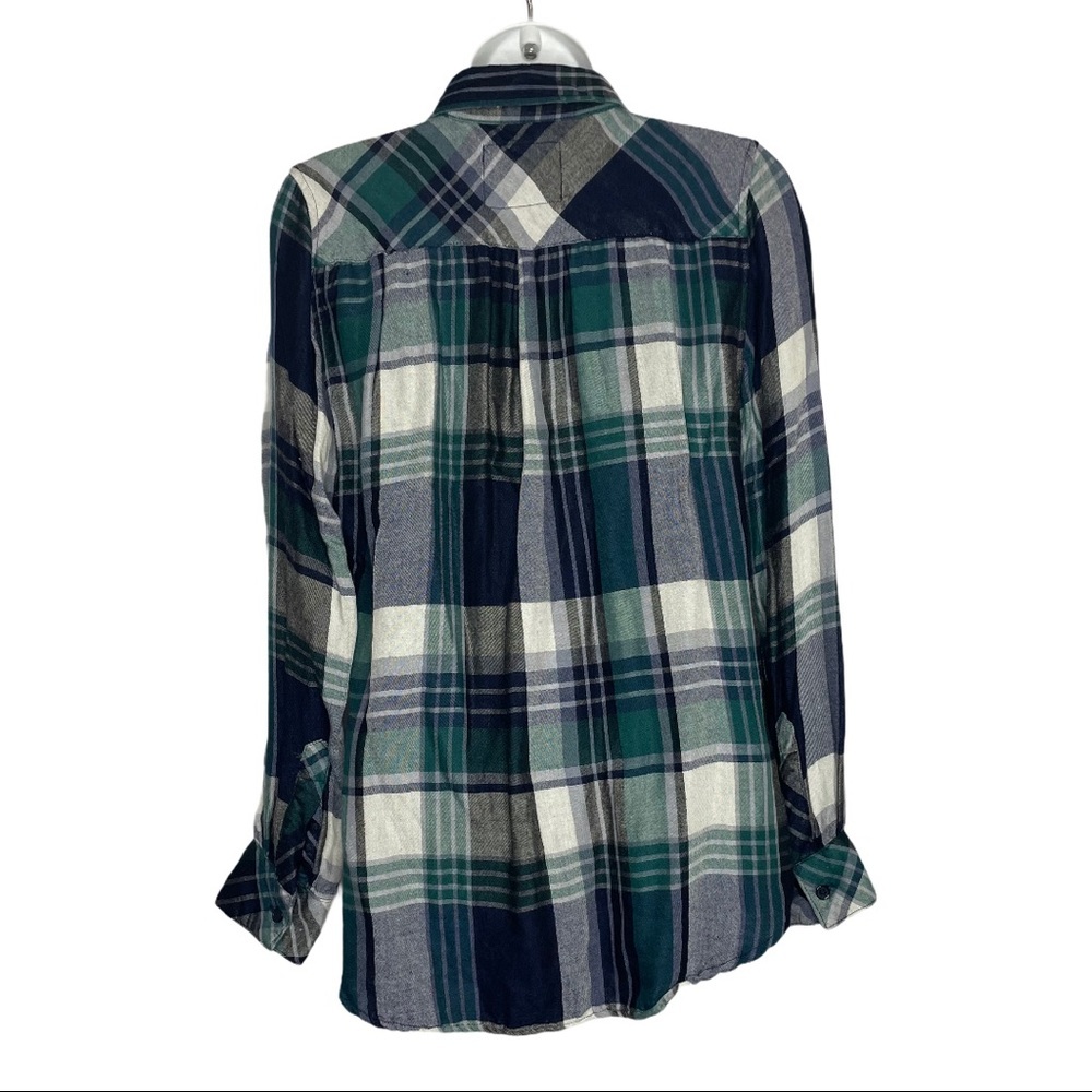 Rails Green And Blue Flannel Size Small - image 2